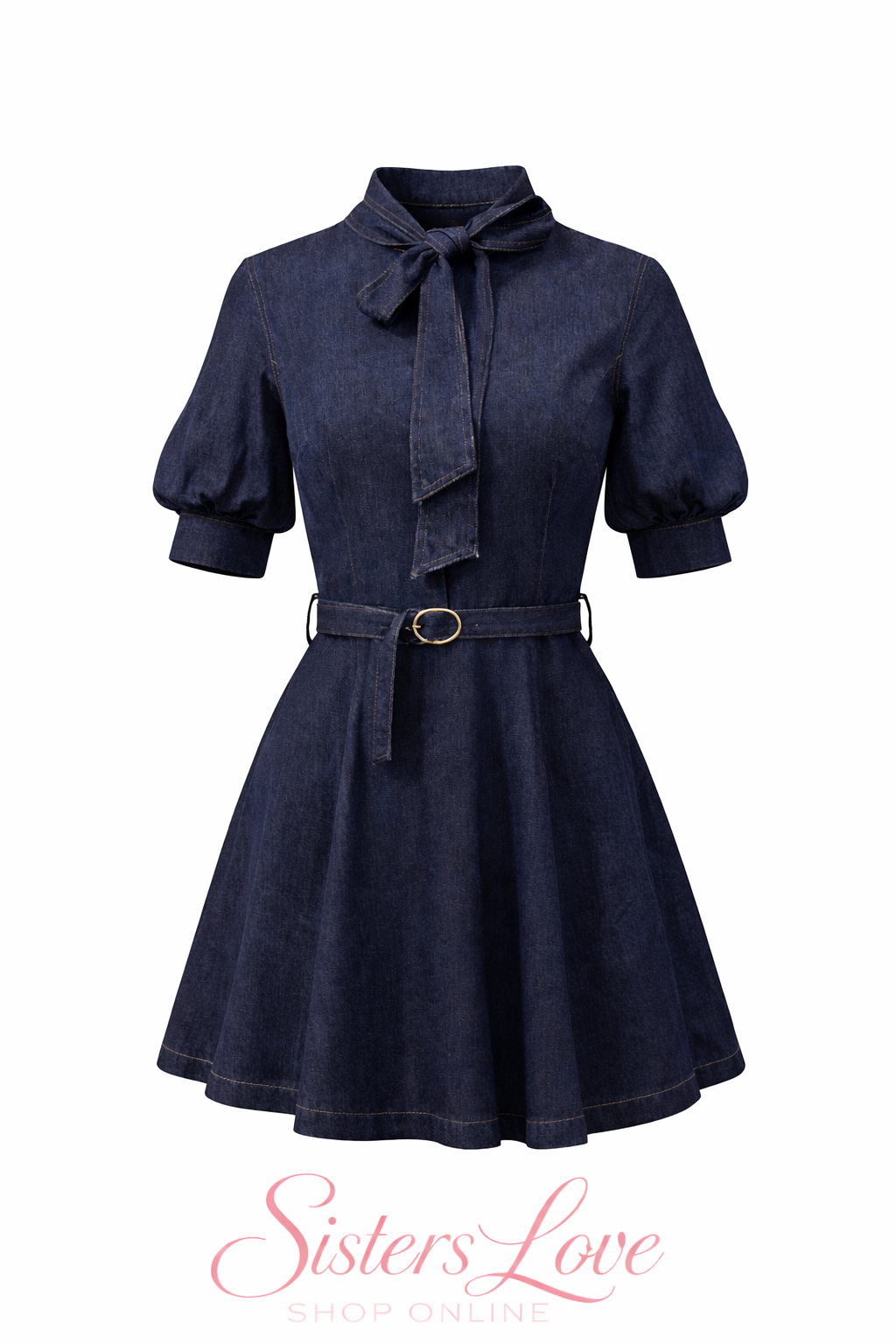 VESTITO IN DENIM CON FIOCCO