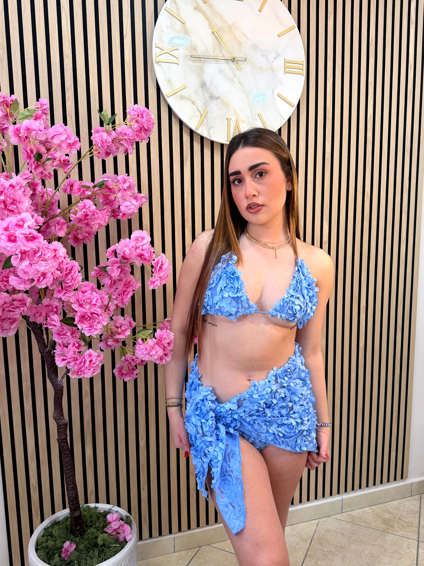 COSTUME FLOREALE AZZURRO