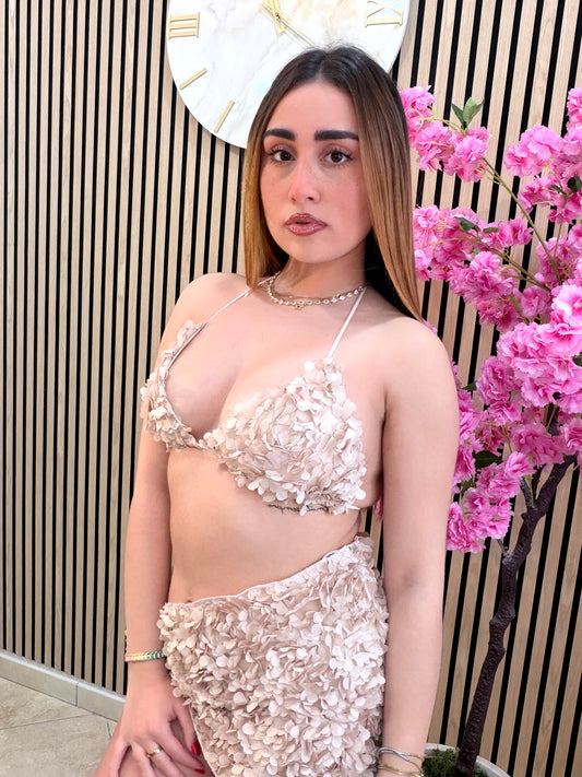 COSTUME FLOREALE BEIGE